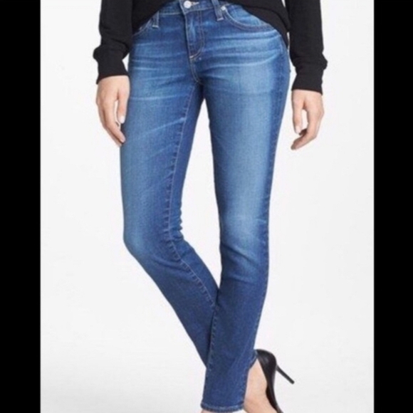 AG Adriano Goldschmied “The Stilt” Cigarette Leg Jeans | Size 25R | Classic Blue - Picture 1 of 1